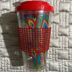 Sparkly Tumbler with straw 💖